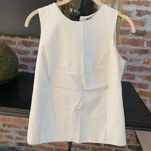 Vince leather perforated white tank 2